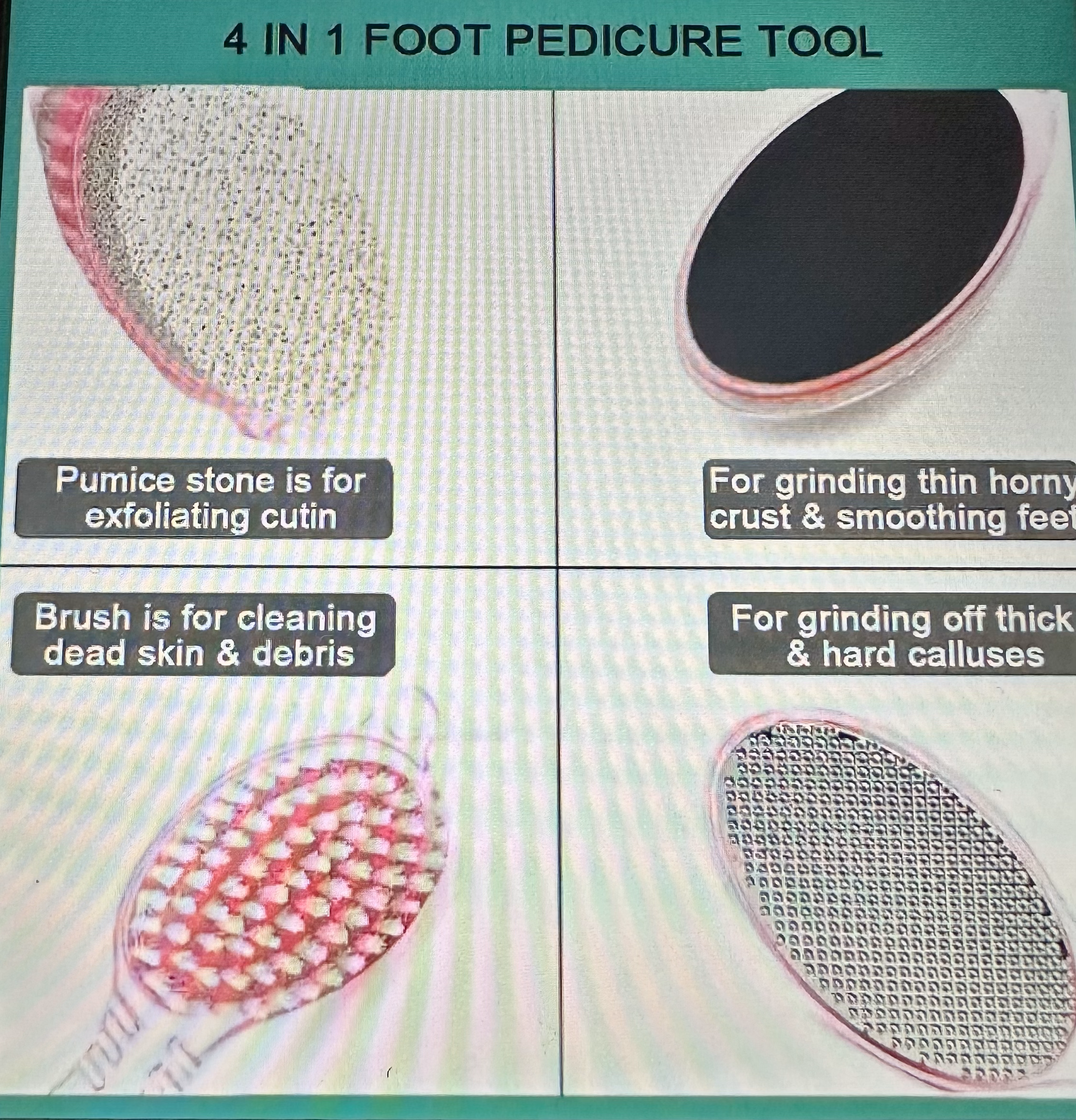 4-Surface Pedicure Foot Wand