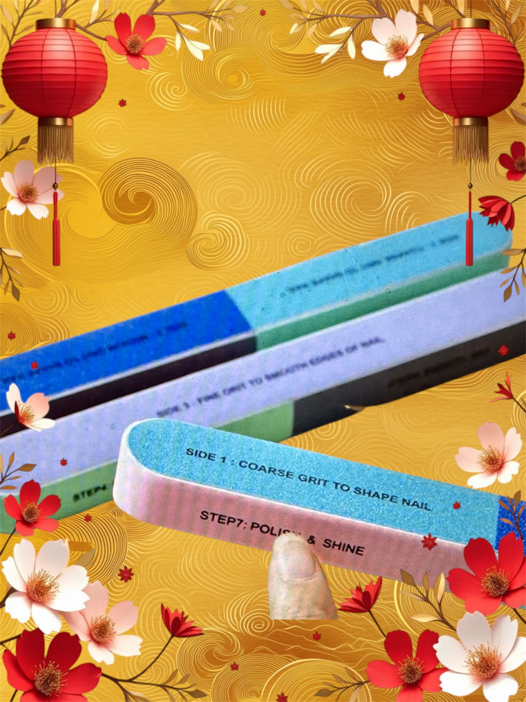 Seven-sided Manicure Nail File and Buffer Wand