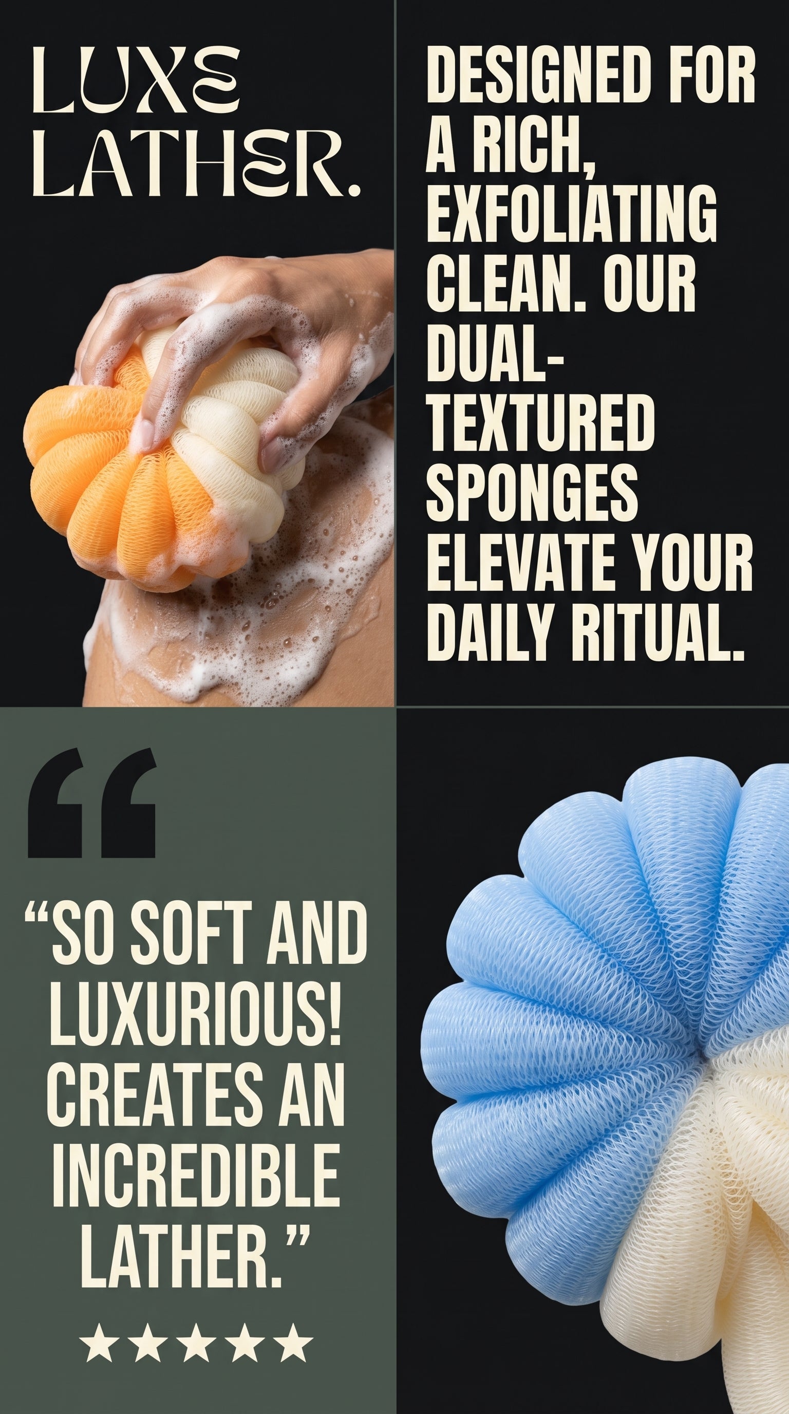 Large Body Wash Scrub Sponge