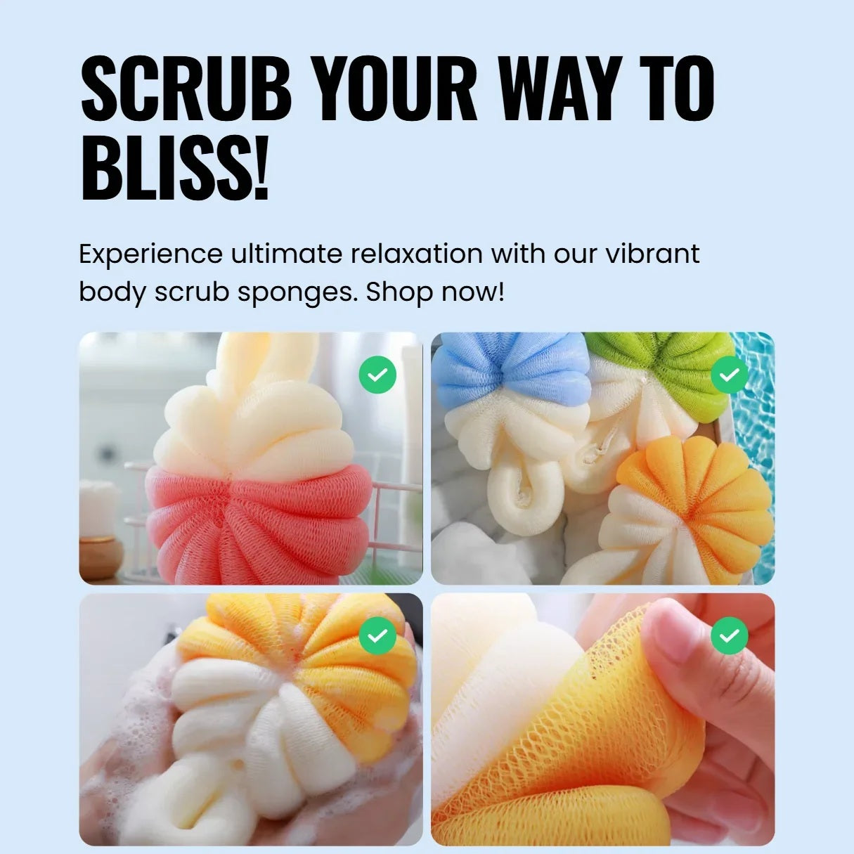 Large Body Wash Scrub Sponge